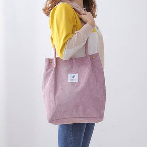 Bolso de mano de pana para mujer, nuevo, al por mayor, con cierre abierto, cadenas, gran capacidad, estilo coreano, para estudiantes - Product Image 2