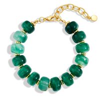 Gelang Tangan Plastik Akrilik Warna-warni Turquoise Manik-manik Cantik, Dapat Disesuaikan, Hadiah Trendi untuk Putriku