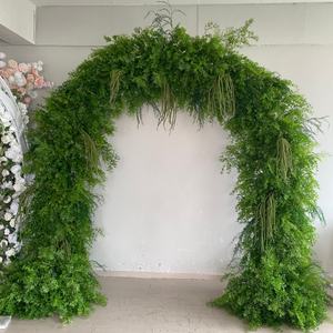 D-UFA58 Arco de flores artificiales para bodas, arco de flores hecho a mano en forma de U, arco de flores de seda para decoración - Product Image 1