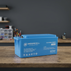 Batería de Litio Megacell LiFePO4 12.8V 200Ah 2560Wh Rectangular para Sistemas de Energía Solar, RV y Marina, Turquía - Product Image 3
