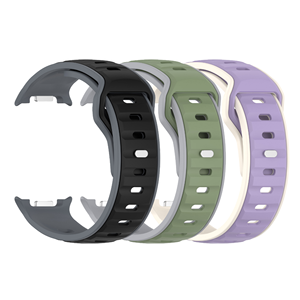 Bracelet de montre sport en silicone bicolore personnalisé, bracelet de remplacement respirant pour Samsung Galaxy Watch 8 Classic - Product Image 1