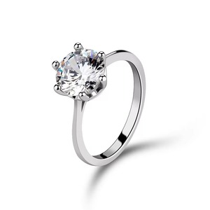 <b>Indian</b> Manufacture 925 Silver Diamond <b>Ring</b> for Engagement Party Wear and Fine Jewelry Collection Available for Best Price - Product Image 3