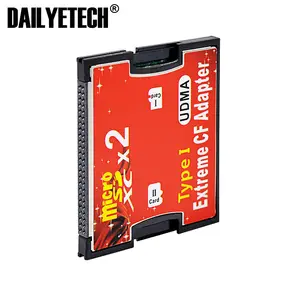 Çift yuvası TF CF adaptörü Compact Flash tip I hafıza kartı dönüştürücü