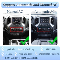 Autoradio Android Auto pour Chevrolet Silverado/GMC 2019-2023, navigation GPS, écran tactile, lecteur multimédia DVD