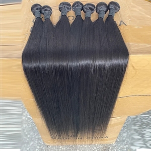 Venta al por mayor 100% pelo indio crudo natural real, 12a grado recto virgen paquetes de cabello humano - Product Image 2