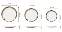Blanc Luxe CLASSIQUE Western Steak Fcoffee Tasses Vaisselle Assiette Setg15d-plated Nouilles En Céramique Café Cupe Creative pour Mariage