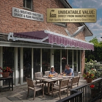 Auvent rétractable mural, imperméable, résistant au vent, avec structure en aluminium pour patio et balcon