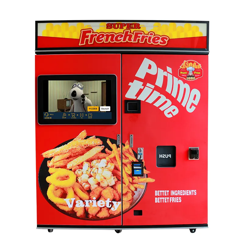 Smart French Fries Vending Machines 35 Secounds Chicken Wings Vending Machine Commercial Cooking Oil Vending Machine