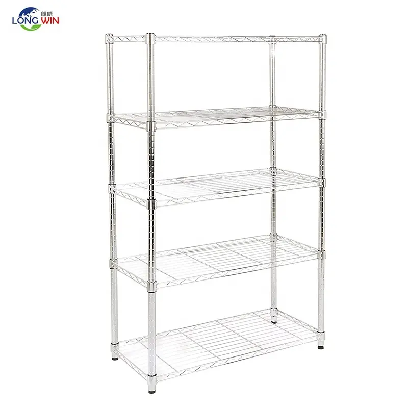 Großhandel Medium Duty Home Multi Layer Küche Display Lagerung Stapelung Home Rack Metalldraht Regal Rack