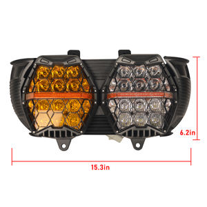 Motorrad Gelb-Klar LED Performance Scheinwerfer Fernlicht Abblendlicht Amber Tagfahrlicht Lampe für Harley Touring Road Glide FLTR 2015-2023 - Product Image 3