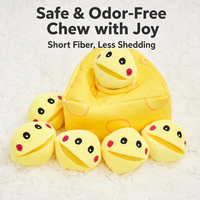 Jouet interactif pour chien en peluche de dessin animé, durable, anti-ennui, pour dissimuler la nourriture (fromage, lait, pois, fusée) - Vente en gros