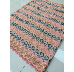 Tissu de Luxe en Coton Brocart Jacquard Brodé Africain de 5 Yards, Prix de Gros, Écologique, <span class=keywords><strong>Marque</strong></span> TopLace, pour Mariage et Fête - Product Image 2