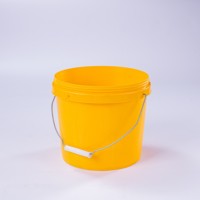 Cubo de Plástico Redondo de 2 Galones (9L) con Tapa de Rosca y Logotipo Personalizable, Envase Sólido