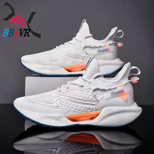 Weshine Chaussures de sport pour hommes, tendance, décontractées, à lacets, en tricot, pour adultes, vente en gros personnalisée - Product Image 4