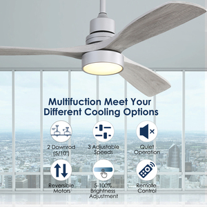 Ventilador de techo decorativo con luz, alta calidad, 220v, <span class=keywords><strong>Control</strong></span> remoto, 52 pulgadas - Product Image 3