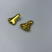 Bouton en métal doré brillant de qualité supérieure, en alliage, avec tige, motif cœur argenté, mini bouton à coudre pour chemise et vêtements féminins