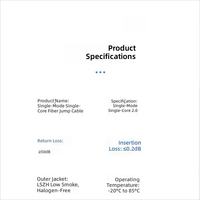Optoelectronics Low-Smoke Halogen-Free Telecom-Grade Single-Mode Dual-Core SC-SC Square-to-Square 20mm Pigtail Fiber Optic