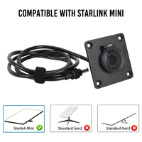 Kit de paso de cable CNC de aluminio para pared, compatible con Starlink Mini, puerto de entrada de cable impermeable para RV, barco, furgoneta