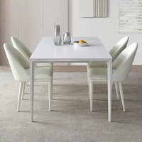Cremefarbener Schiefer-Esstisch und Stuhl-Kombination Modernes Einfaches Italienisches Minimalistisches Design für Zuhause Kleine Wohnung