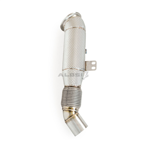 Downpipe de 200 celdas con catalizador soldado TIG de acero inoxidable SS304 para <span class=keywords><strong>BMW</strong></span> 540i <span class=keywords><strong>640i</strong></span> <span class=keywords><strong>GT</strong></span> G30 G31 G32 B58 3.0T 2018-2024 con brida CNC y blindaje térmico - Product Image 6