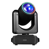 Projecteur à double faisceau pour événements festifs, discothèques et DJ – Lumière LED à double tête mobile avec anneau lumineux