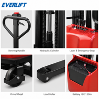 Everlift SEM 1t 1.5t 2t Transpalette semi-électrique, transpalette, prix du chariot élévateur, chariot élévateur portable
