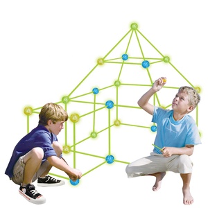 DIY STEM Toy for Kids Luminous <strong>Building</strong> <strong>Kit</strong> Educational Construction Toy Featuring <strong>Forts</strong> Tent Covered Educational Cloth Set - Product Image 1
