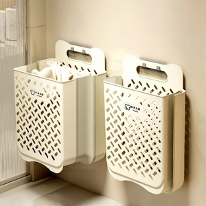 سلة ملابس بلاستيكية قابلة للطي وتثبت على الحائط لتوفير المساحة - QYWX QY27 للحمام وصالة الألعاب الرياضية - Product Image 6