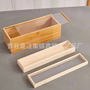 Wooden Storage Box Rectangular 45L <b>Desktop</b> Organizer For Calligraphy Painting Tea Bamboo Gift Box - Product Image 3