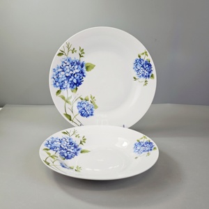 Plato de Porcelana con Calcomanía de Alta Calidad a Buen Precio, Plato Plano con Hermosa Flor para 7/8/9/10 Pulgadas - Product Image 4