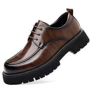 รองเท้าหนังผู้ชายแบบ Derby พื้นหนา ส้นเตี้ย กันลื่น พื้นยาง เหมาะสำหรับงานแต่งงาน ทำงาน ใส่ลำลอง หรือใส่เป็นทางการ - Product Image 4