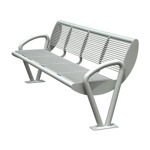 <strong>Leisure</strong> Ways Modern Classic Outdoor Furniture Metal Frame Park Long Chair <strong>Bench</strong> - Product Image 3