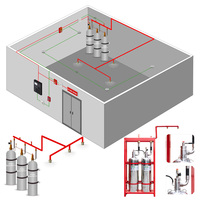 Système d'extinction d'incendie automatique en acier inoxydable FM200 à inundation totale pour les salles de stockage de batteries et les stockages d'énergie