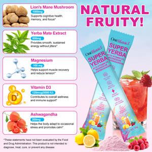 Poudre de Thé Maté Super Yerba Instantané OneBotanical pour le Soutien de la Concentration, Extrait de Poudre de Yerba Maté avec Vitamine D3, Magnésium et Ashwagandha - Product Image 2