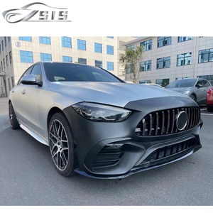 W206 ערכות גוף עבור c260l c200 שדרוג ל c63 שנה 2022-2024 pp קבלה פגוש קדמי פגוש אחורי מפזר השפתיים סורגים עבור w206 - Product Image 1