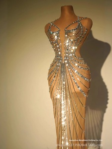Robe <span class=keywords><strong>de</strong></span> <span class=keywords><strong>Soirée</strong></span> <span class=keywords><strong>de</strong></span> Bal à Paillettes Style Mode Euro-Américain Ajustée à la Taille et aux Hanches Longueur Sol pour Hôtesse <span class=keywords><strong>de</strong></span> Réunion Annuelle Été - Product Image 5
