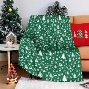 Christmas Snowman Reindeer Christmas Tree Flannel <b>Blanket</b> Throw <b>Blanket</b> Nap <b>Blanket</b> Winter Warm Party Decor Cozy Warm <b>Super</b> <b>Soft</b> - Product Image 2