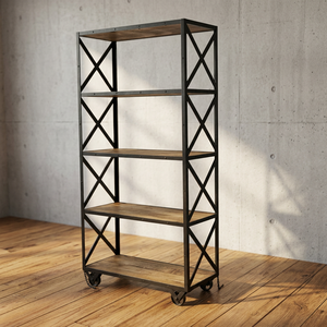 Multipurpose <b>Solid</b> <b>Wood</b> Bookshelf with Handmade Construction for Home Office Storage Living Room Display and Wholesale Furniture - Product Image 2