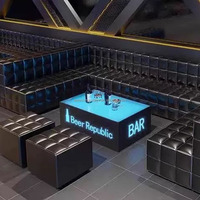 Table basse avec éclairage LED, table cube LED professionnelle, éclairage RGB de qualité commerciale, mobilier pour bar/boîte de nuit/KTV