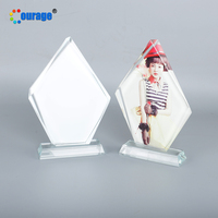 Gros iceberg forme enduite par sublimation cadre photo en cristal pour la décoration BSJ-10B