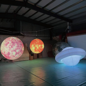 Outdoor Indoor Solar System LED Lighting Party Decoration Wedding Events hang Planets Giant Moon Inflatable <strong>Balloon</strong> Waterproof - Product Image 5
