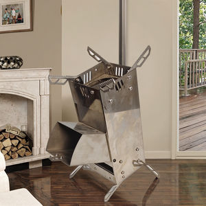 Fornello a Razzo da Picnic di Nuovo Stile, Fornello Portatile a Legna per Campeggio e Cucina all'Aperto - Product Image 1