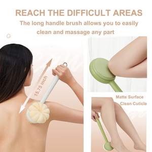 Spazzola da bagno spugnetta spugnetta spazzole da bagno spazzole da bagno con manico lungo - Product Image 3