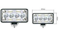 Phare de travail LED laser bicolore 12-80V, projecteur longue portée 500M, faisceau blanc et jaune, feu antibrouillard tout-terrain pour camion, VTT, SUV