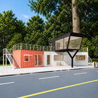 Maison mobile de luxe de style chinois en acier avec balcon vitré et construction durable