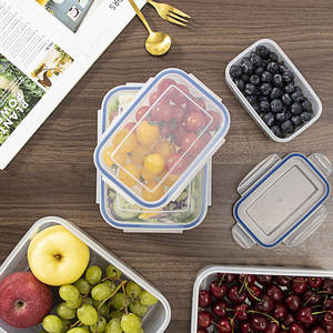 Ensemble de contenants de stockage alimentaire rectangulaires avec couvercle à clipser, compatibles micro-ondes, pour la conservation en cuisine, les voyages, les pique-niques, boîte à bento en matériau PP - Product Image 3