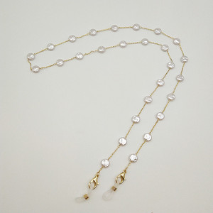 Chaîne de <span class=keywords><strong>lunettes</strong></span> de soleil en perles métalliques <span class=keywords><strong>pour</strong></span> femmes, <span class=keywords><strong>cordon</strong></span> de <span class=keywords><strong>lunettes</strong></span>, lanière de 70 cm, cadeau, collier de visage - Product Image 6