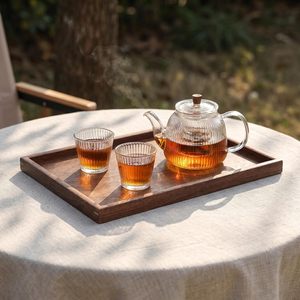 Elegant Decorative Black Walnut Wood <strong>Rectangular</strong> Serving <strong>Tray</strong> 11.8"x7.9" <strong>Coffee</strong> <strong>Table</strong> &amp; Tea <strong>Tray</strong> - Product Image 6