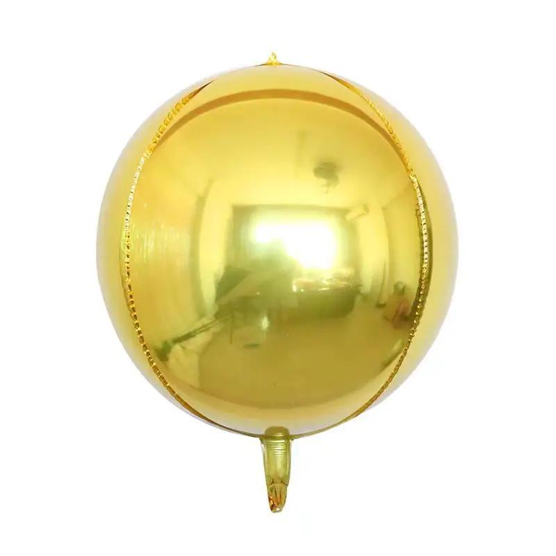 Decorazione di nozze di buona qualità enorme sfera lamina Globos 50 pollici oro argento 4D palloncini rotondi