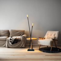 Hôtel Salon Chambre Intérieur Luxe Design Maison Minimaliste Nordique Métal Lampadaire Sur Pied Lumière LED